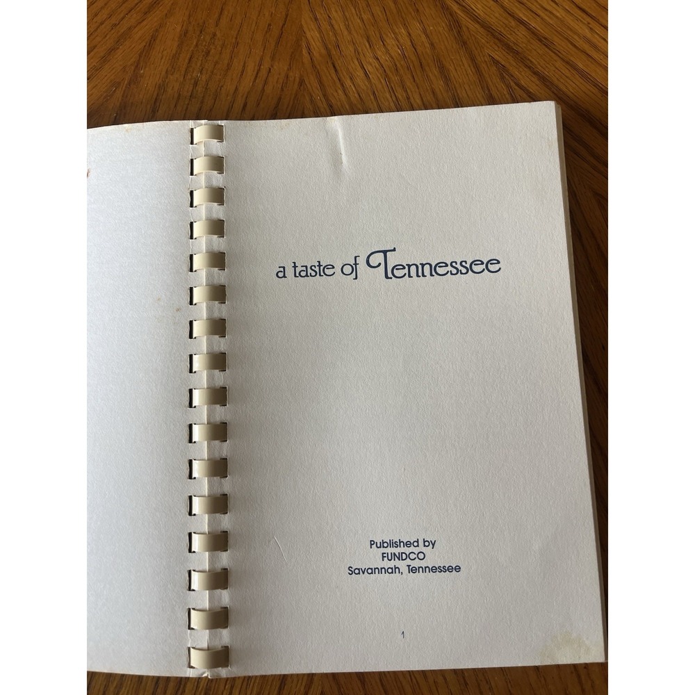 A Taste of Tennessee Cookbook Collection Recipes Spiral Bound 1980s Catfish - Picture 3 of 11